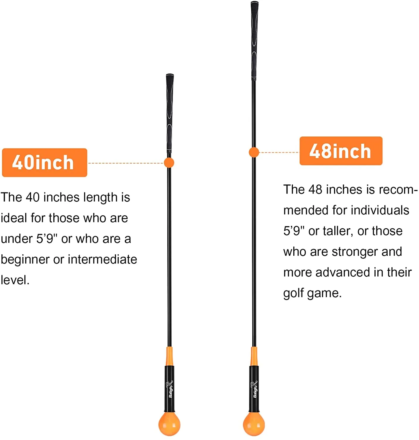Balight Golf Swing Trainer Aid and Correction for Strength Grip Tempo & Flexibility Training Suit for Indoor Practice Chipping Hitting Golf Accessories
