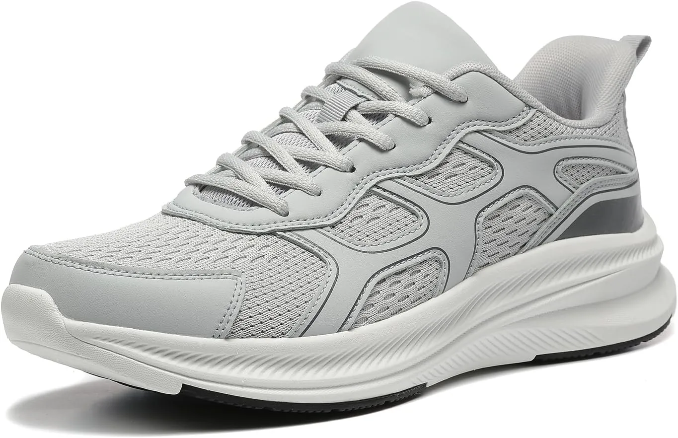 BOGOVER Men's Running Shoes, Lightweight Breathable Walking Shoes Non Slip Tennis Shoes Movepropel Athletic Fashion Sneakers