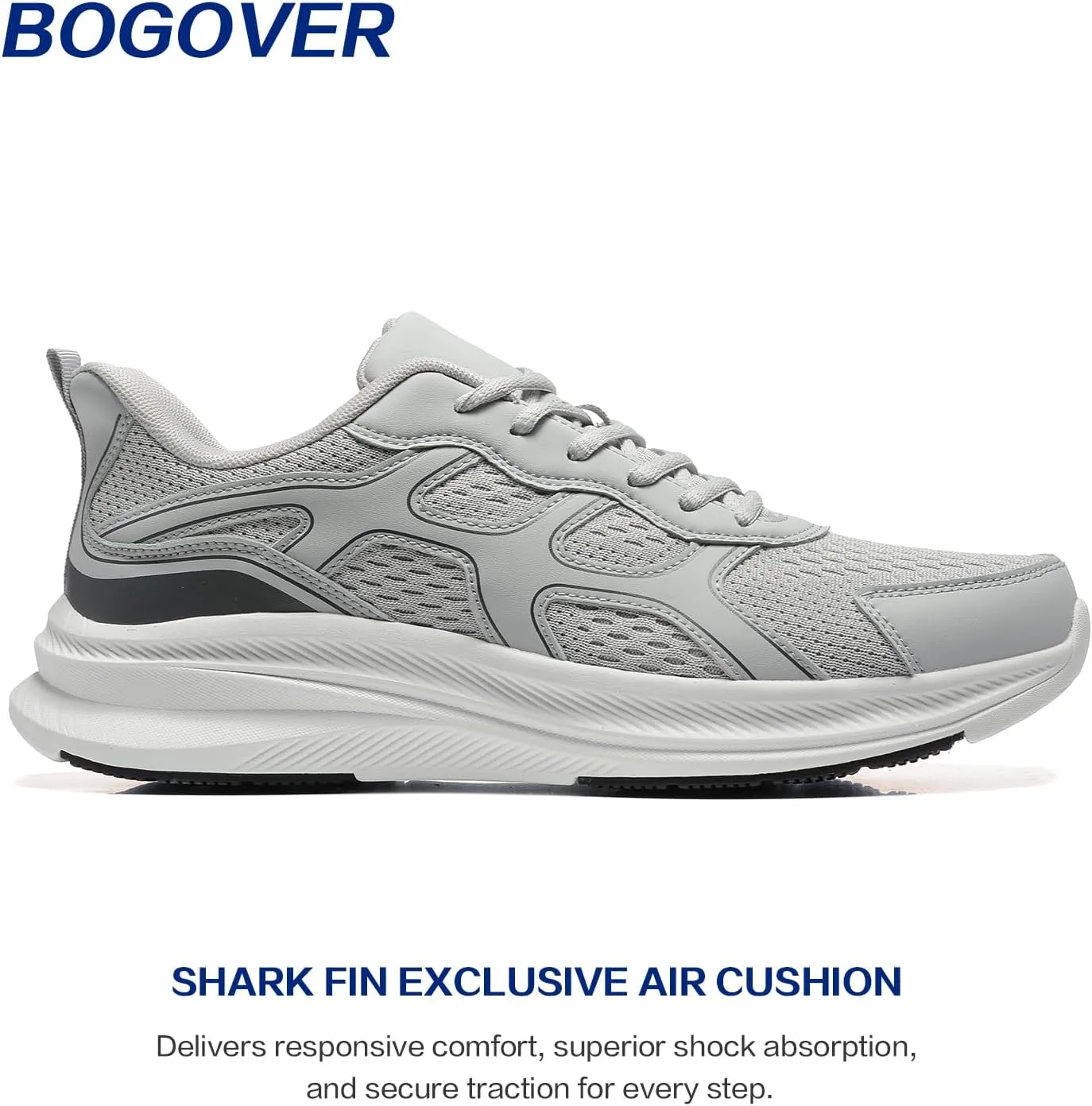 BOGOVER Men's Running Shoes, Lightweight Breathable Walking Shoes Non Slip Tennis Shoes Movepropel Athletic Fashion Sneakers