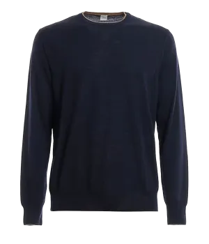 Crew Neck Sweater in Blu