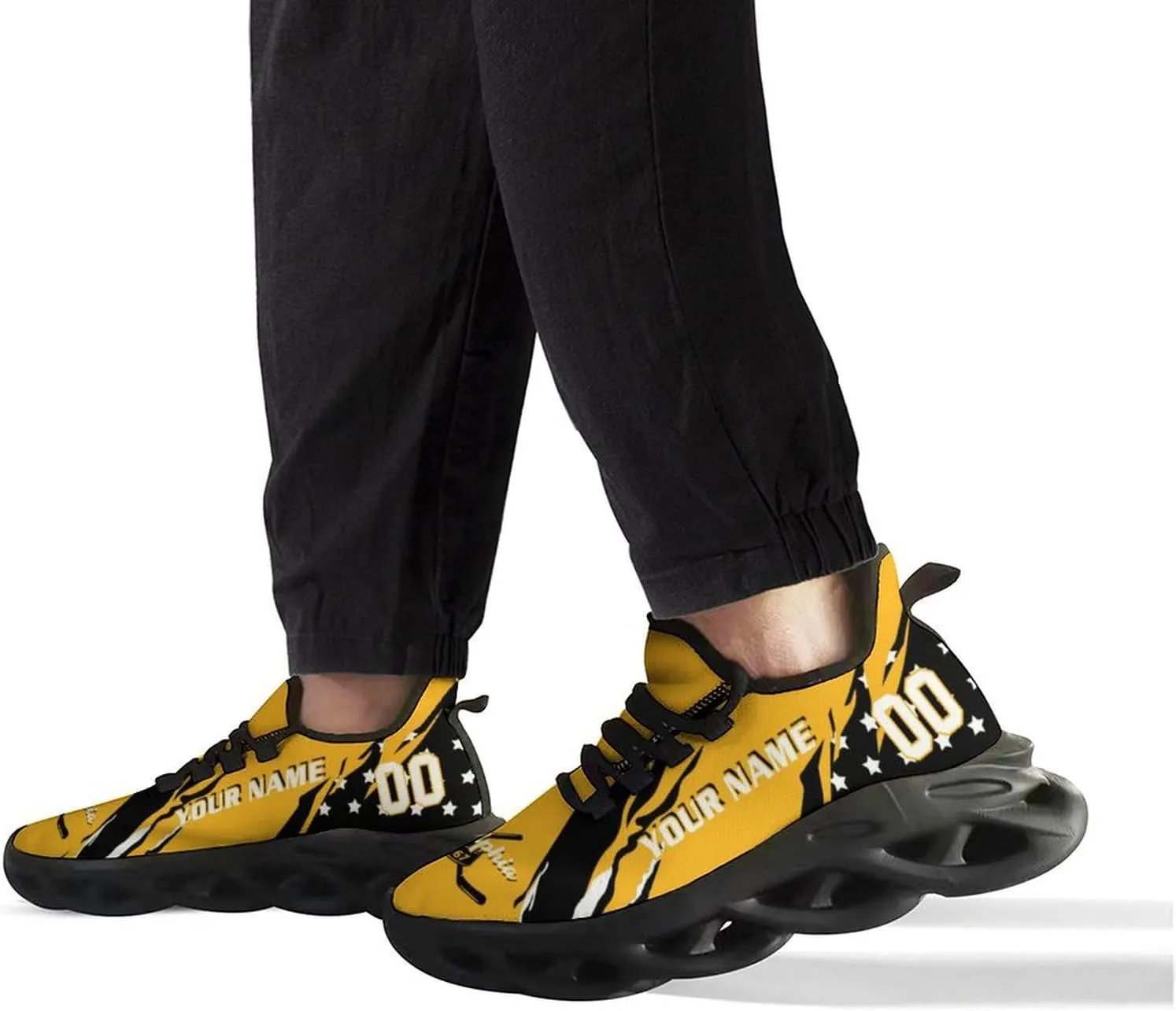 Custom Hockey Sneakers Personalized Breathable Fans Gifts Add Name & Number Workout Athletic Gym Slip-on Shoes for Men Women