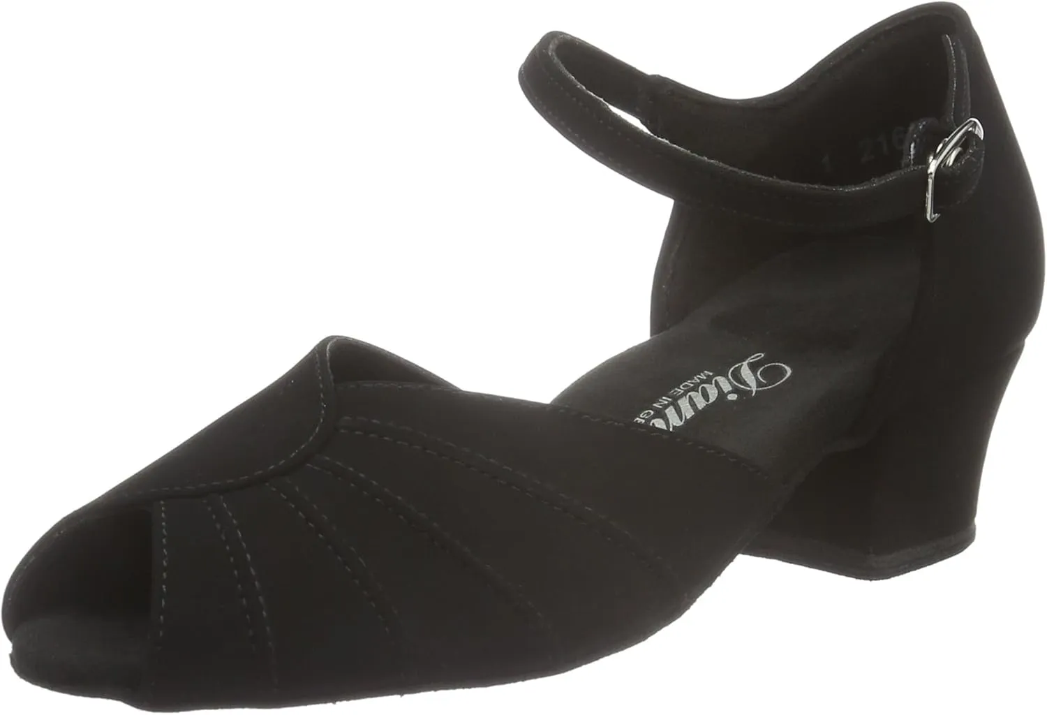 Diamant Ladies Dance Shoes 001-103-040 - Nubuk Black - 3,7 cm Cuban