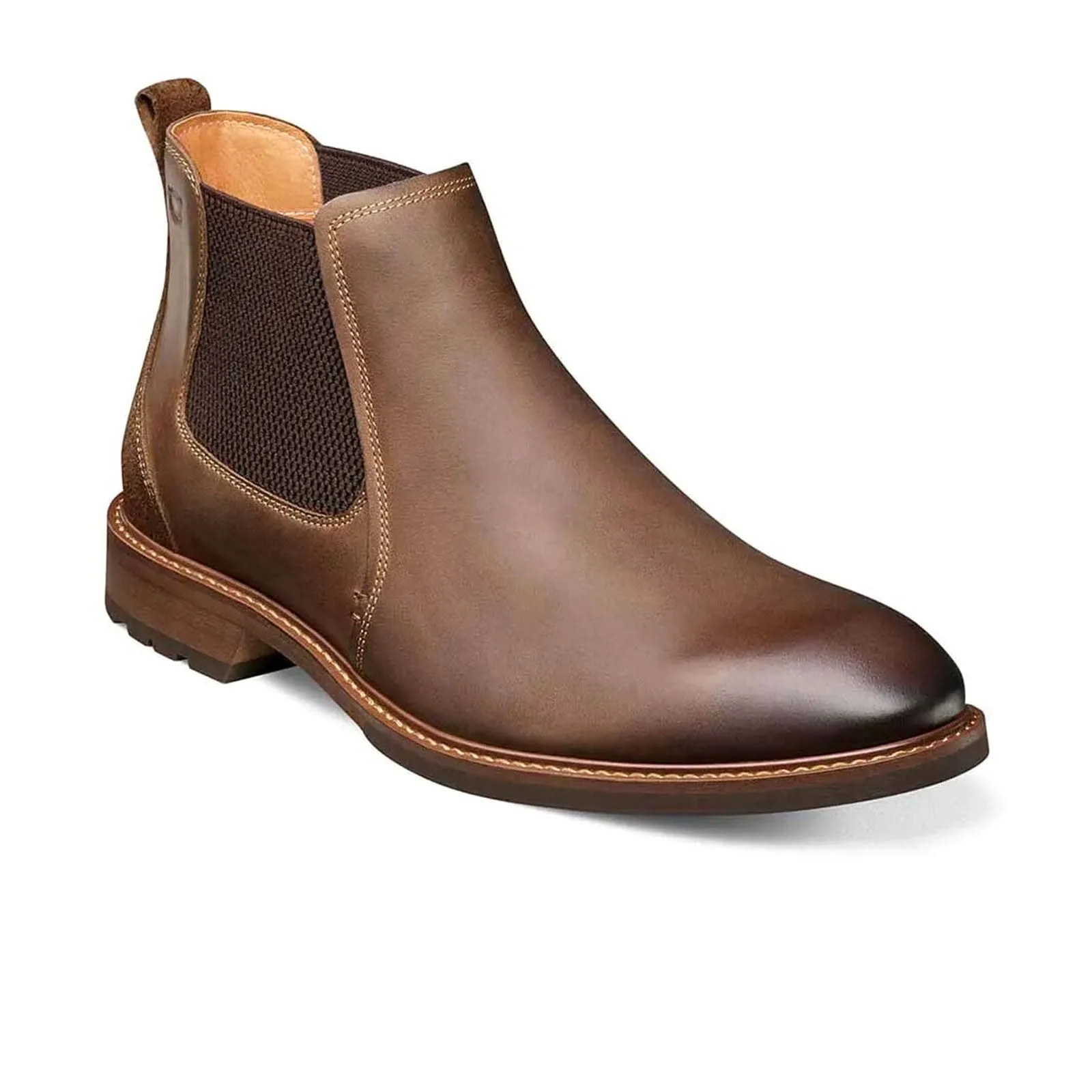 Florsheim Lodge Plain Toe Gore Boot (Men) -  Brown Crazy Horse