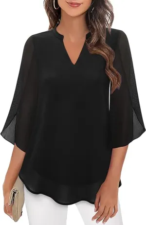 Frankie | Modern Split-Sleeve Blouse