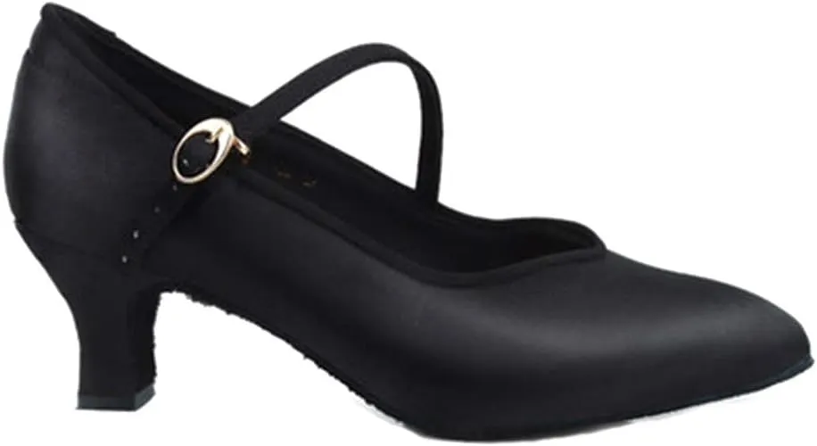HROYL Latin Dance Shoes Women Tango Salsa Wedding Party Close Toe Ballroom Dance Pump,Model-KCBD1009