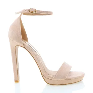 Kepos Blush Suede Platform Heel