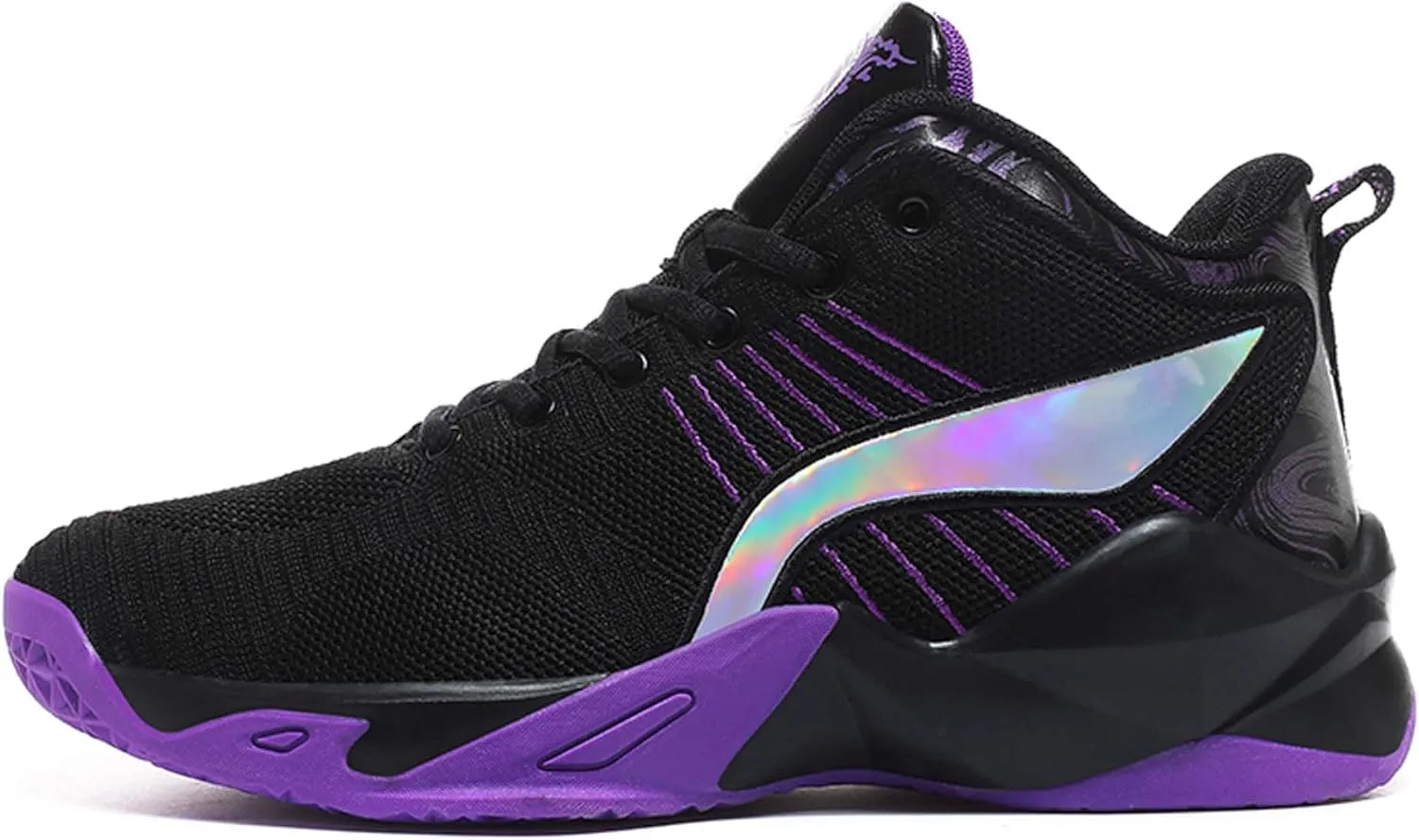 Men's Fashion Basketball Shoes Breathable Mesh Sports Running Shoes Outdoor Fashion Sneakers Lightweight Non-Slip Rubber Outsole Casual Walking Sneakers