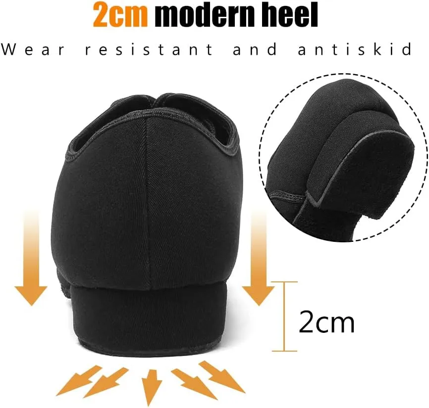 Men's Style Ballroom Tango Latin Dance Shoes Jazz Modern Black Social Dance Shoe Soft Outsole,Model M2
