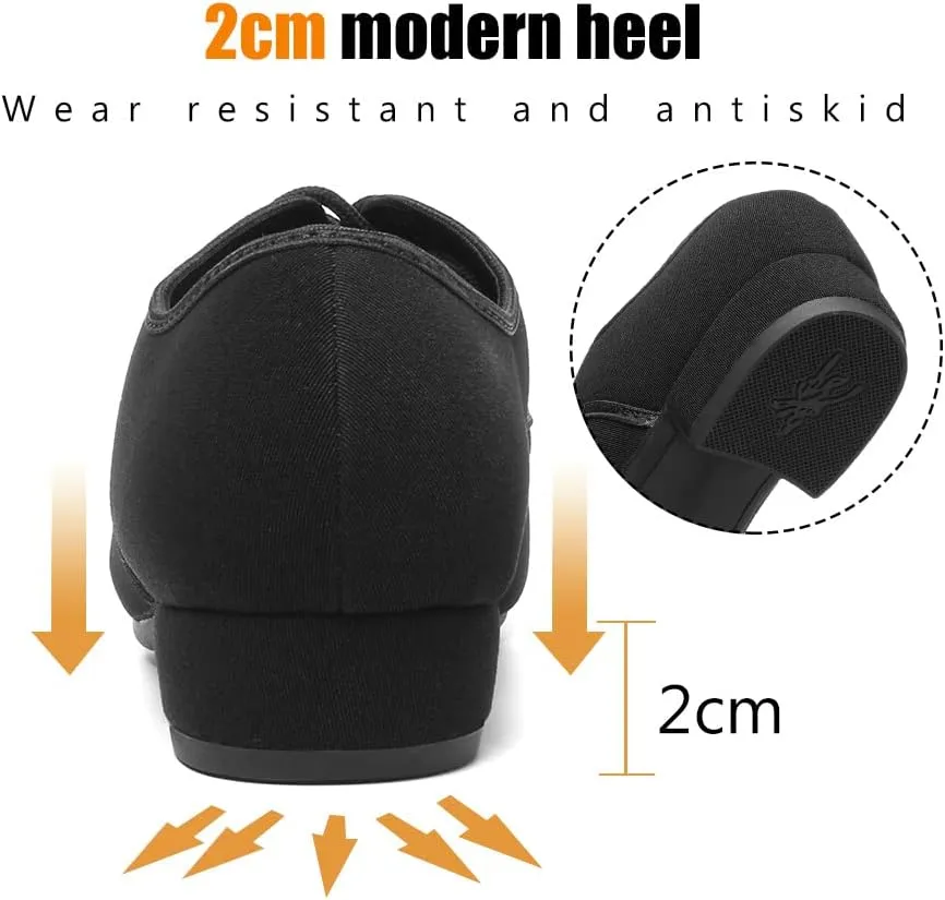 Men's Style Ballroom Tango Latin Dance Shoes Jazz Modern Black Social Dance Shoe Soft Outsole,Model M2