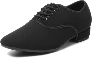 Men's Style Ballroom Tango Latin Dance Shoes Jazz Modern Black Social Dance Shoe Soft Outsole,Model M2