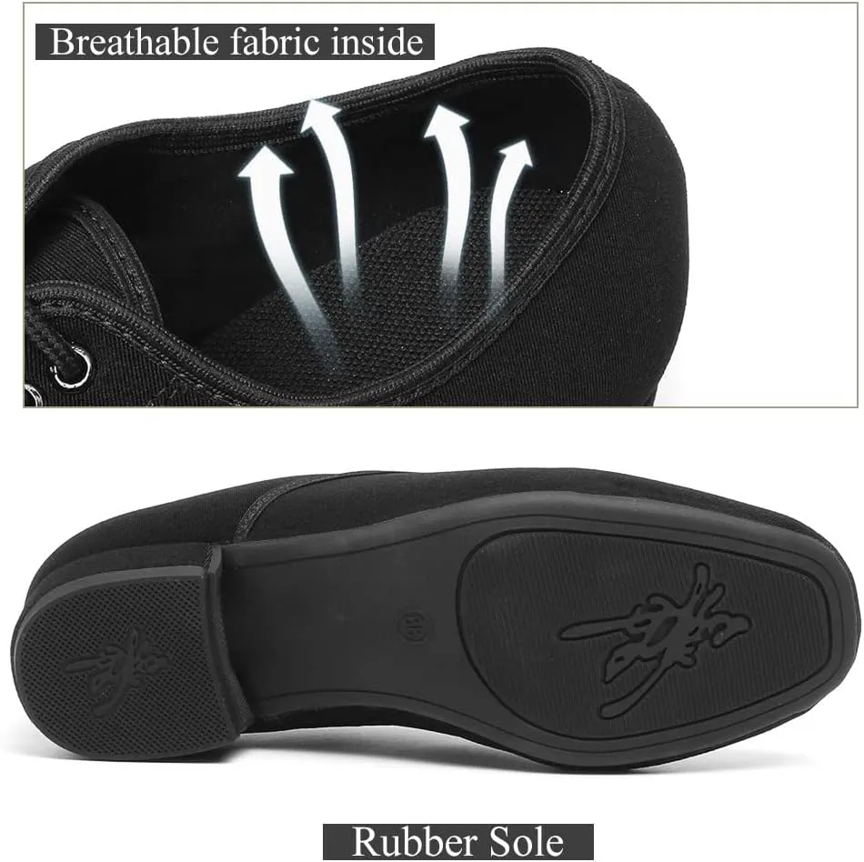 Men's Style Ballroom Tango Latin Dance Shoes Jazz Modern Black Social Dance Shoe Soft Outsole,Model M2