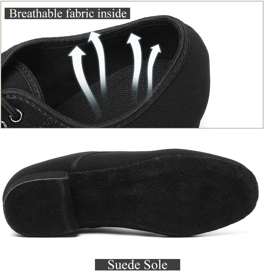 Men's Style Ballroom Tango Latin Dance Shoes Jazz Modern Black Social Dance Shoe Soft Outsole,Model M2
