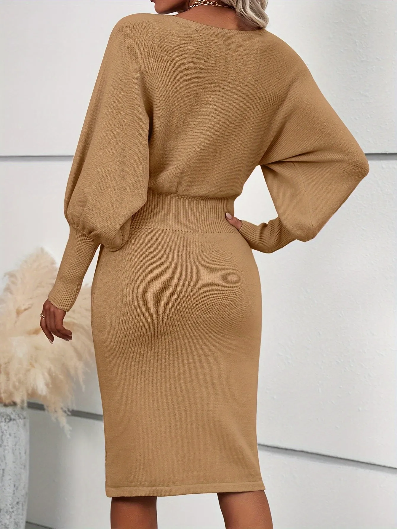 Octavia  Ribbed Knit Midi Dress