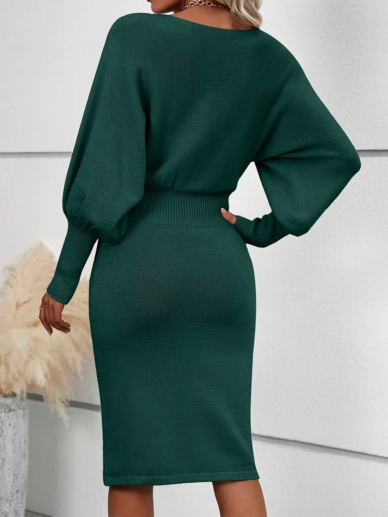 Octavia  Ribbed Knit Midi Dress