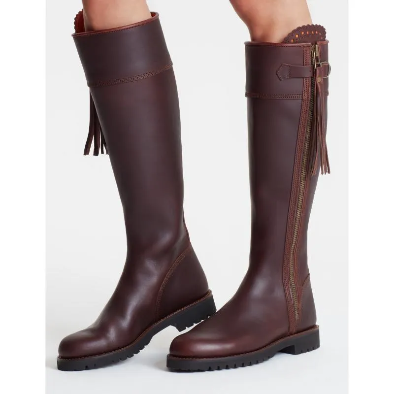 Penelope Chilvers Long Tassel Ladies Leather Boot - Conker