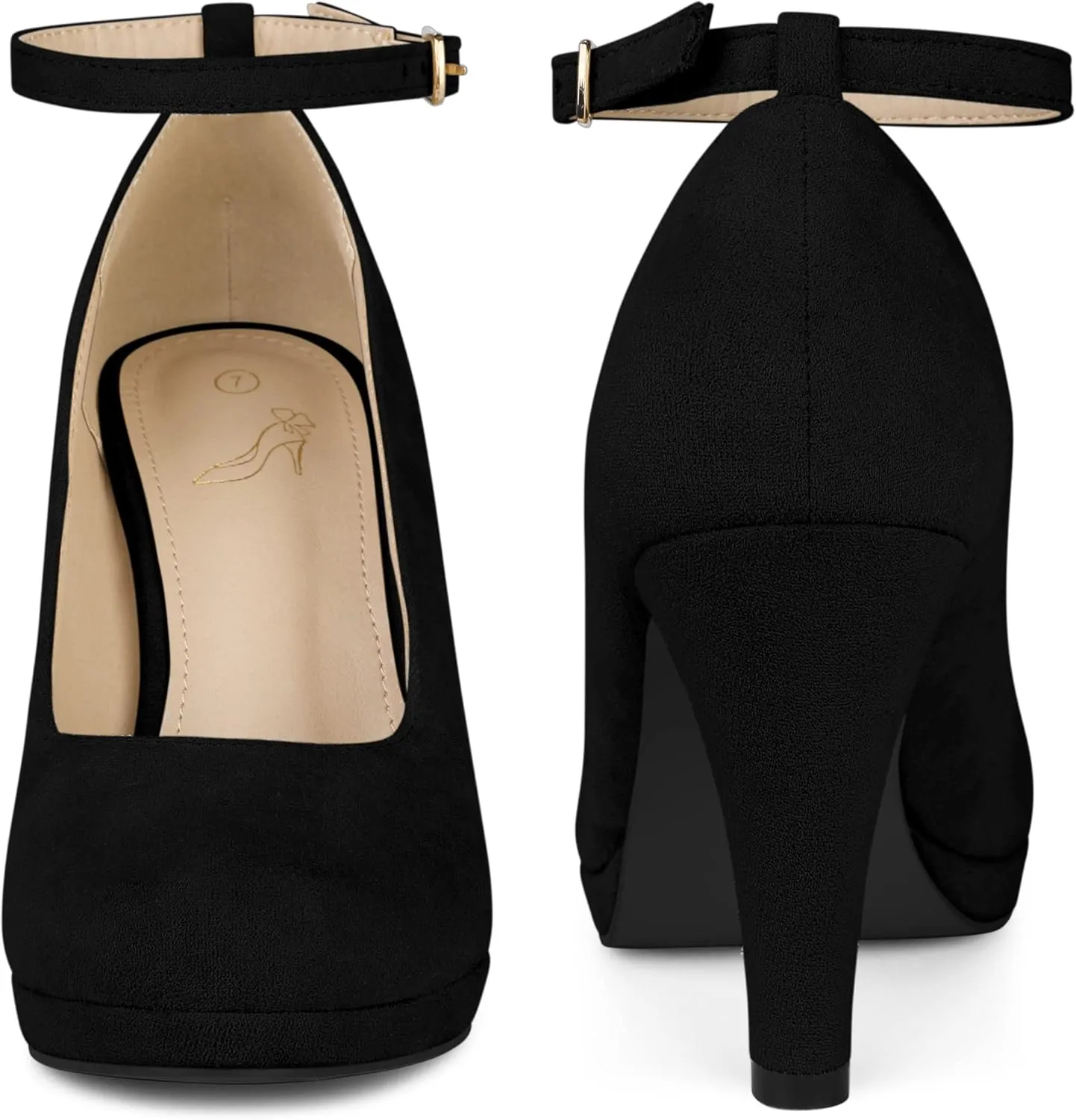 Perphy Mary Jane Pump Round Toe Stiletto Heels Pumps for Women