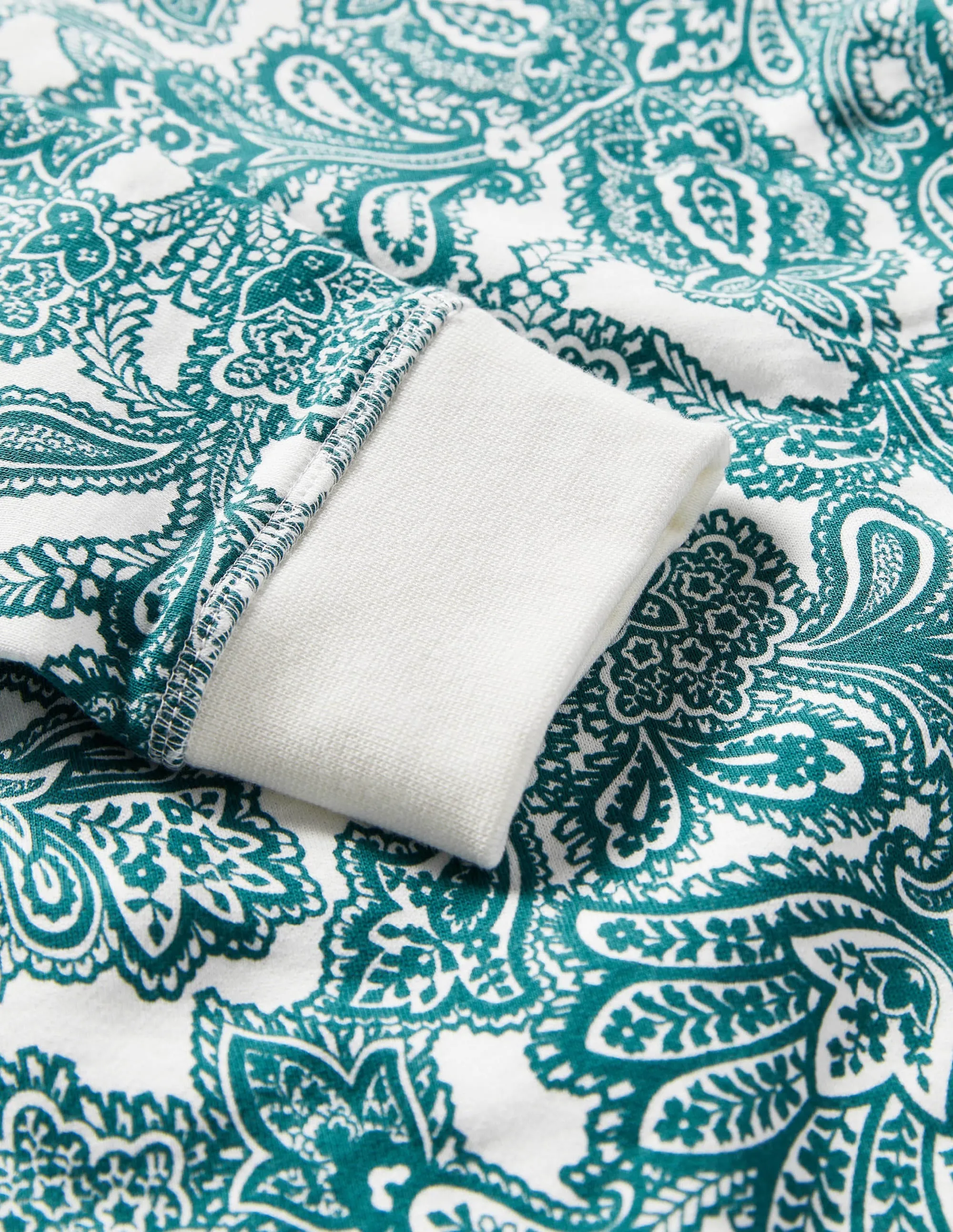 Printed Cotton Sweatshirt-Chesapeake Bay, Paisley Bud