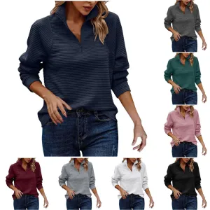 Raven  Textured Zip Collar Jumper