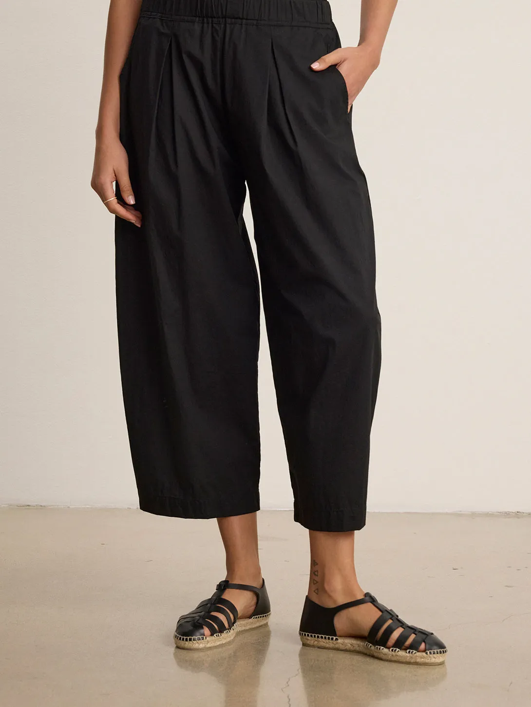 Sophia Poplin Pant - Black