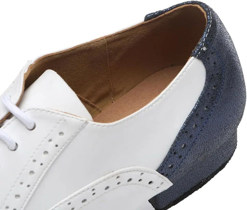 SWDZM Mens Lace up Leather Oxford Dance Shoe Smooth Latin Ballroom Dance Shoes