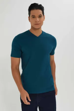 Teal V-Neck T-Shirt