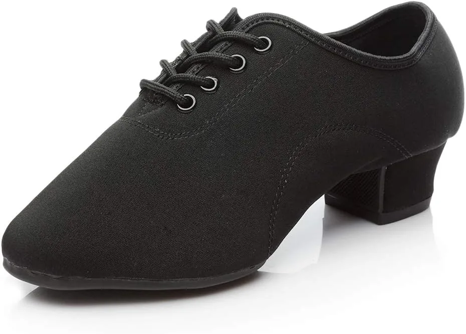 TINRYMX Women Latin Dance Practice Shoes Lace up with Closed Toe Modern Jazz Teaching Oxford Dance Shoes Low Heel,WZSP-NJB