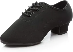 TINRYMX Women Latin Dance Practice Shoes Lace up with Closed Toe Modern Jazz Teaching Oxford Dance Shoes Low Heel,WZSP-NJB