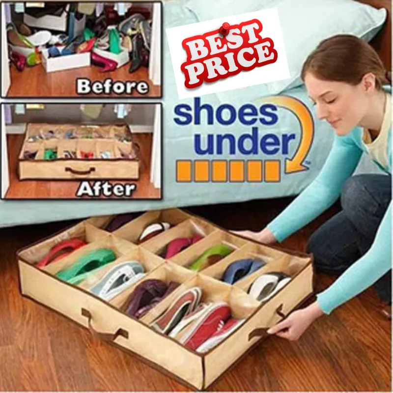 Under Bed Dust-Free Portable Shoe Organizer