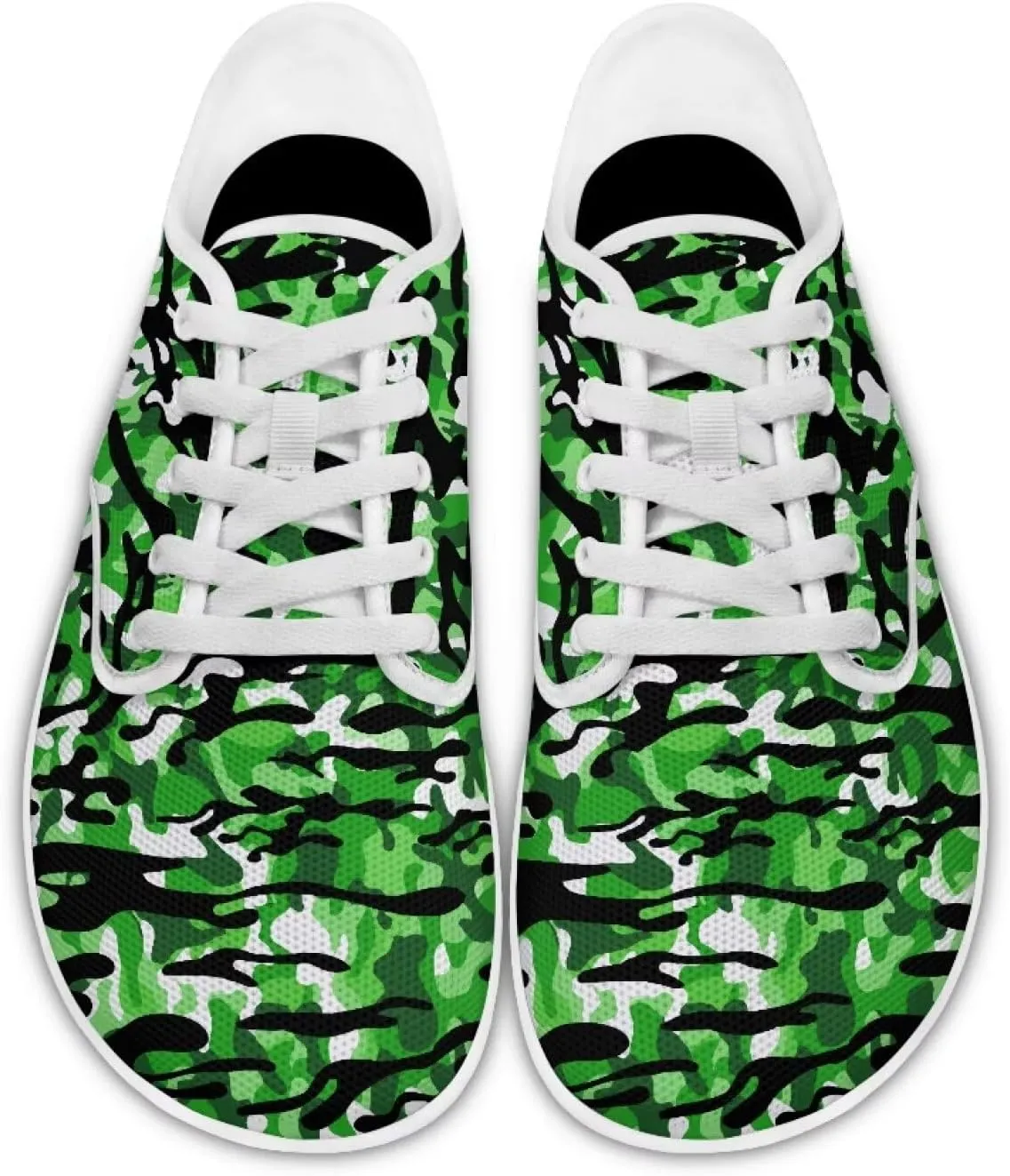 Women's Art Print Barefoot Cozy Non-Slip Wide Toe Box Breathable Mesh Tennis Shoes Zero Drop Walking Shoes for Teen Girls US 6-13.5