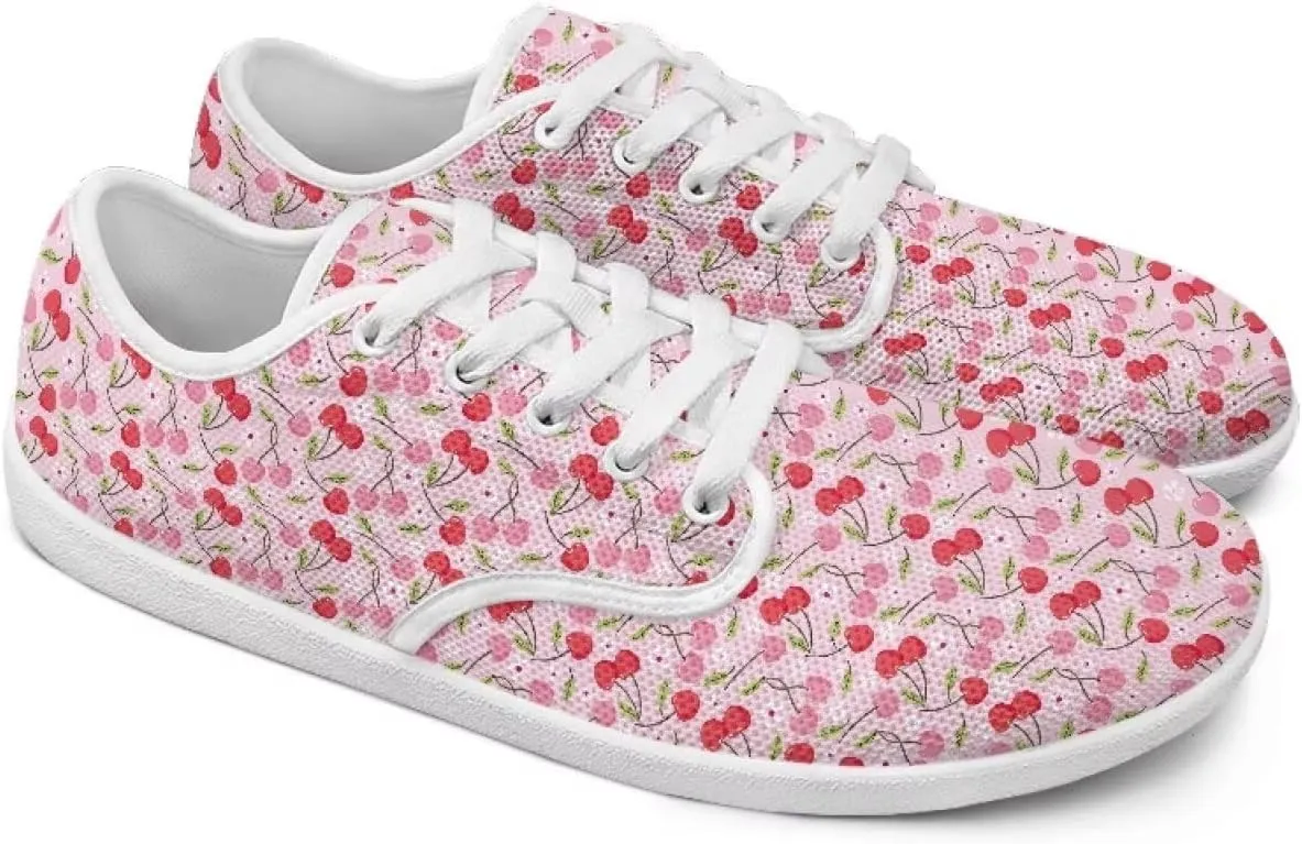 Women's Art Print Barefoot Cozy Non-Slip Wide Toe Box Breathable Mesh Tennis Shoes Zero Drop Walking Shoes for Teen Girls US 6-13.5