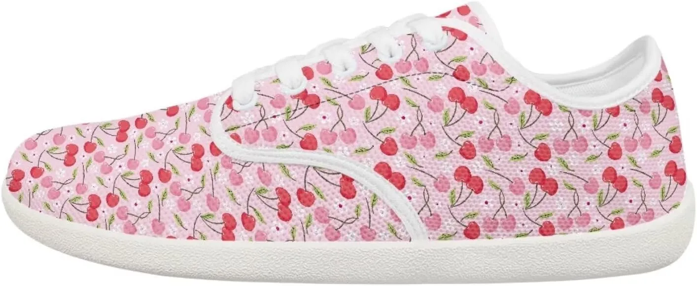 Women's Art Print Barefoot Cozy Non-Slip Wide Toe Box Breathable Mesh Tennis Shoes Zero Drop Walking Shoes for Teen Girls US 6-13.5