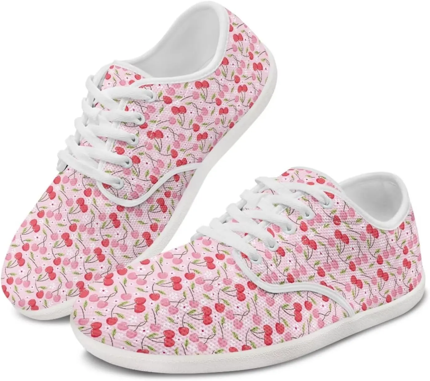 Women's Art Print Barefoot Cozy Non-Slip Wide Toe Box Breathable Mesh Tennis Shoes Zero Drop Walking Shoes for Teen Girls US 6-13.5