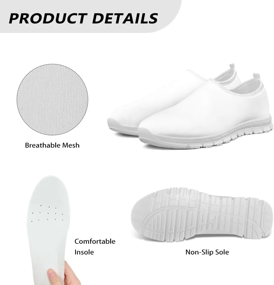 Women's Christmas Sneaker Casual Lightweight Low Top Running Shoes Cozy Slip On Non-Slip Holiday Walking Sneaker for Ladies US 5.5-11.5