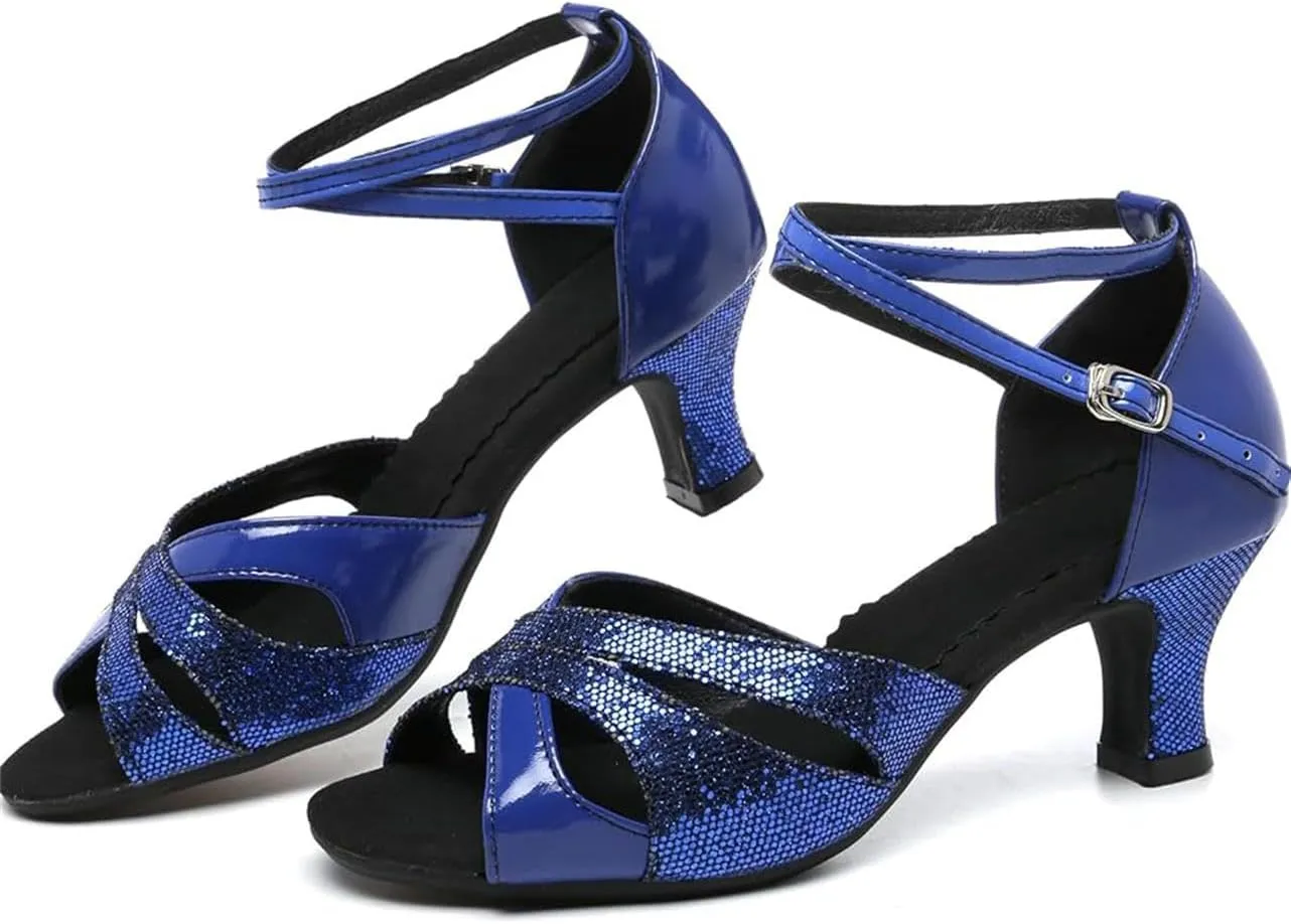 Women's Girls 2.2'' Heel Latin Dance Shoes Ballroom Salsa Tango Practice Performance Dance Shoes