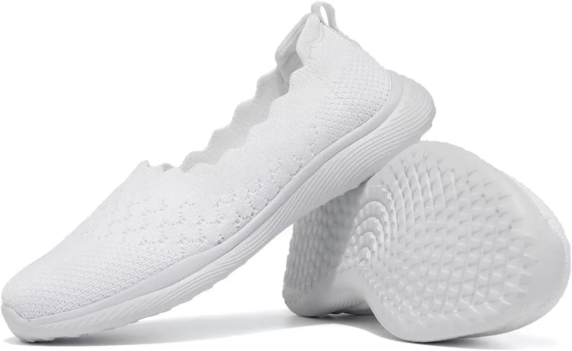 Womens Slip on Loafer Shoes Ladies Flats Dress Clothes Shoes Ballet Nurse Walking Sneakers Mesh Soft Sole Lightweight